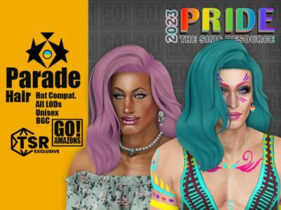 “THE / Parade Hair – Female Hairstyles” Sims 4 CC