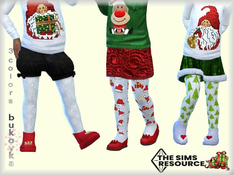 Tights Christmas By Bukovka 1 Tights Christmas By Bukovka Sims 4 CC