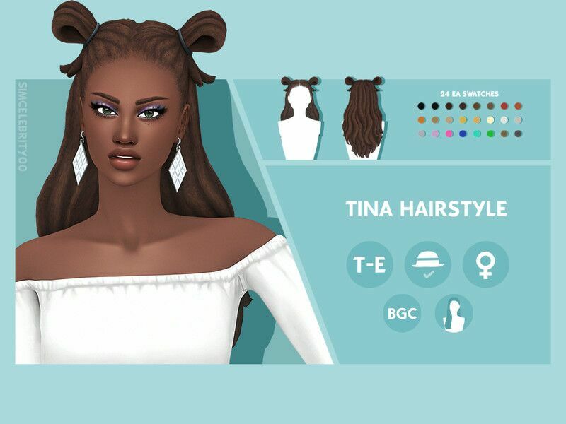 Tina Hairstyle By Simcelebrity00 1 Tina Hairstyle By Simcelebrity00 Sims 4 CC