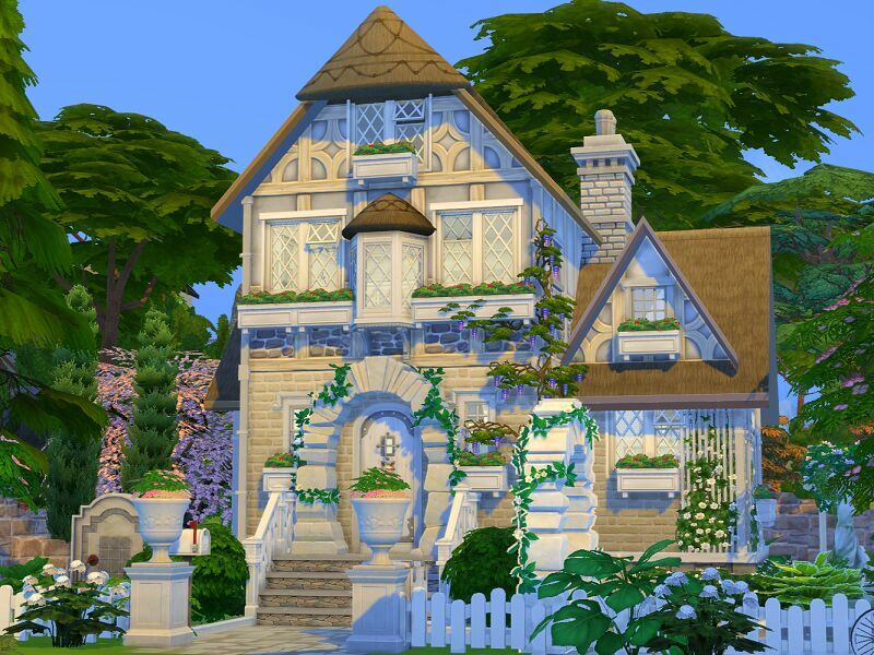 Tiny Spring Cottage- NO CC By Flubs79 1 Tiny Spring Cottage- NO CC By Flubs79 Sims 4 CC