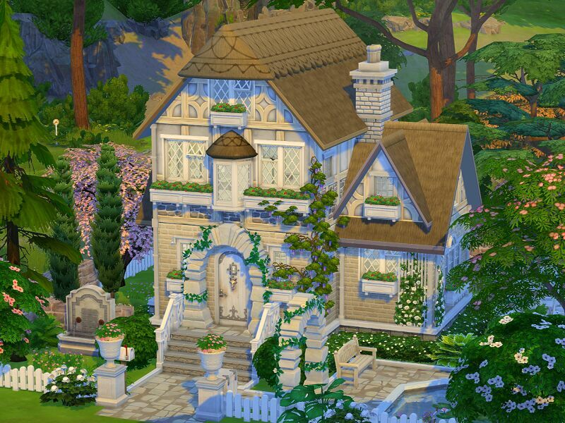 Tiny Spring Cottage- NO CC By Flubs79 7 sims 4 cc tiny spring cottage no cc by flubs79 2