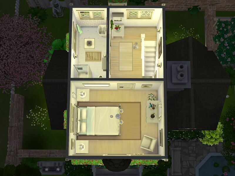 Tiny Spring Cottage- NO CC By Flubs79 2 sims 4 cc tiny spring cottage no cc by flubs79 7