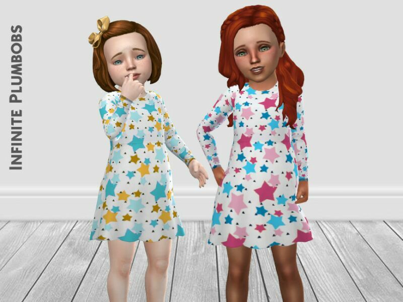 Toddler Stars Dress By Infiniteplumbobs 1 Toddler Stars Dress By Infiniteplumbobs Sims 4 CC