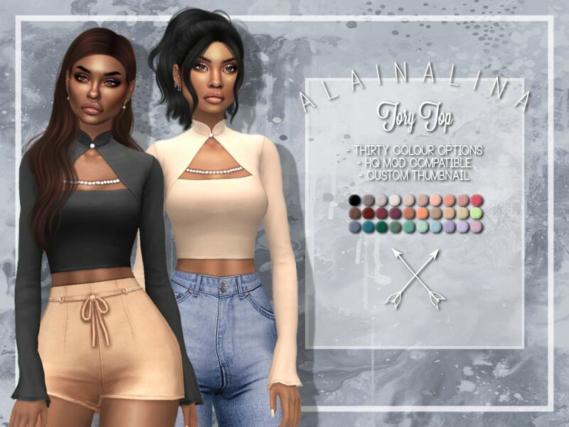Tory TOP By Alainalina 1 Tory TOP By Alainalina Sims 4 CC