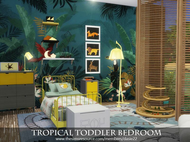 Tropical Toddler Bedroom By Dasie2 1 Tropical Toddler Bedroom By Dasie2 Sims 4 CC