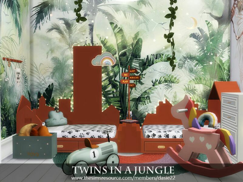 Twins In A Jungle By Dasie2 1 Twins In A Jungle By Dasie2 Sims 4 CC