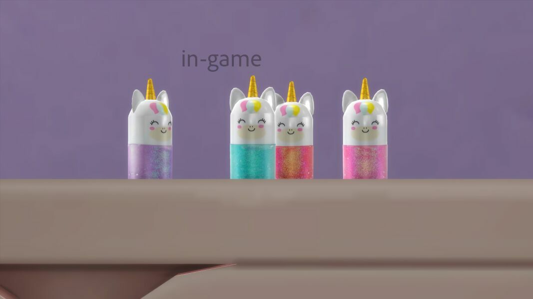Unicorn Roll-On Face Body Glitter By Rimshard 2 sims 4 cc unicorn roll on face body glitter by rimshard 5