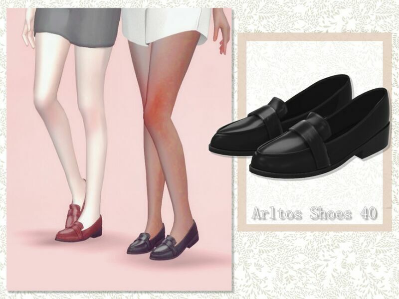 Uniform Leather Shoes / 40 By Arltos 1 Uniform Leather Shoes / 40 By Arltos Sims 4 CC