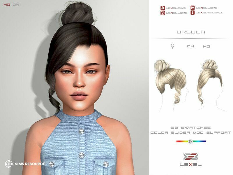 Ursula (Hairstyle) Child 1 Ursula (Hairstyle) Child Sims 4 CC