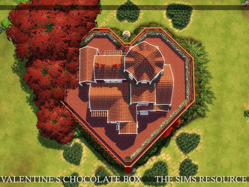 Valentine’S Chocolate BOX House | CC Only TSR By Simzmora 6 sims 4 cc valentines chocolate box house cc only tsr by simzmora 3
