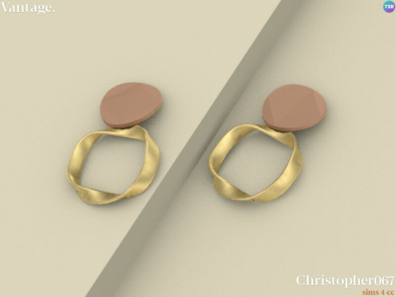 Vantage Earrings By Christopher067 3 sims 4 cc vantage earrings by christopher067 3
