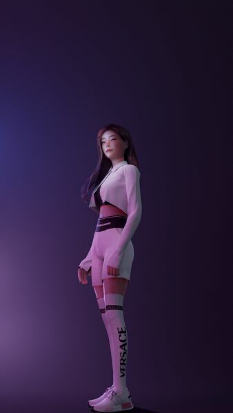 Versace Knee Socks By _Volfe_ 5 sims 4 cc versace knee socks by volfe 2