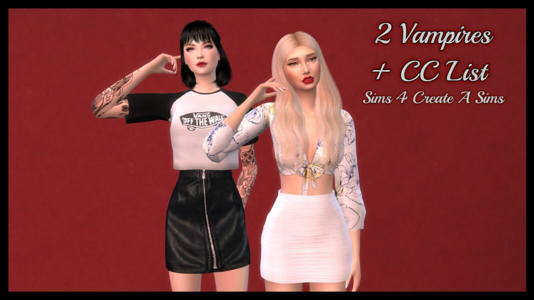 2 Vampires + CC List || Create A Sims 1 2 Vampires + CC List || Create A Sims Sims 4 CC