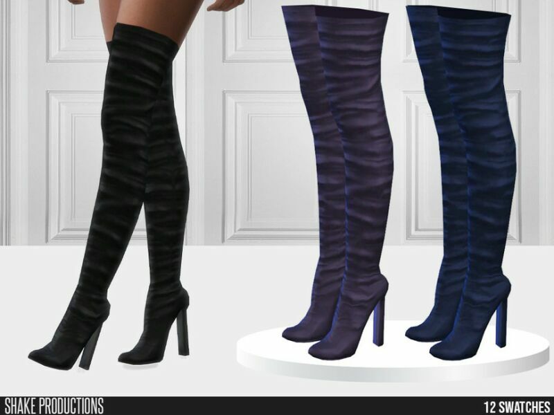 817 – Leather High Heel Boots By Shakeproductions 1 817 – Leather High Heel Boots By Shakeproductions Sims 4 CC