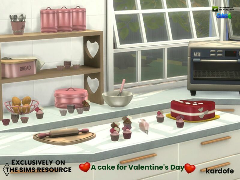 A Cake For Valentines DAY By Kardofe 6 sims 4 cc a cake for valentines day by kardofe 2
