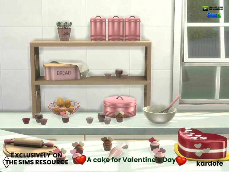 A Cake For Valentines DAY By Kardofe 5 sims 4 cc a cake for valentines day by kardofe 3