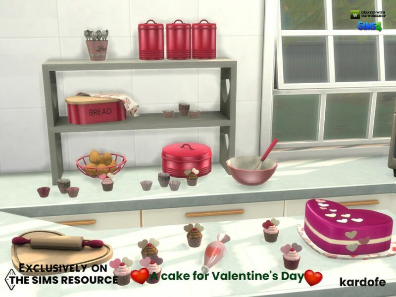 A Cake For Valentines DAY By Kardofe 3 sims 4 cc a cake for valentines day by kardofe 5
