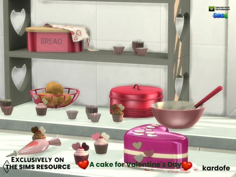A Cake For Valentines DAY By Kardofe 2 sims 4 cc a cake for valentines day by kardofe 6