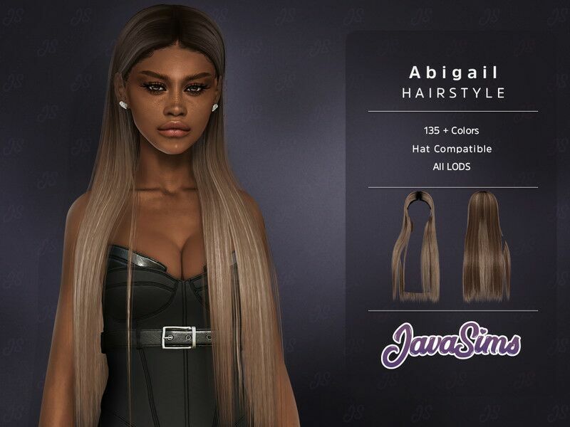 Abigail (Hairstyle) 1 Abigail (Hairstyle) Sims 4 CC