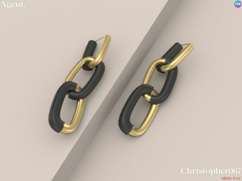 Agent Earrings By Christopher067 2 sims 4 cc agent earrings by christopher067 3