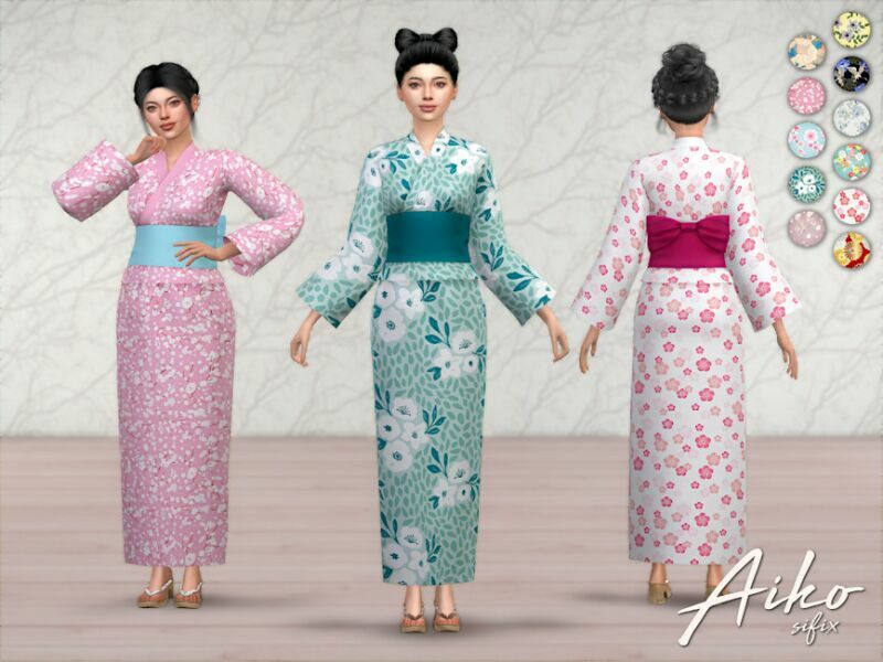 Aiko Yukata By Sifix 2 sims 4 cc aiko yukata by sifix 2