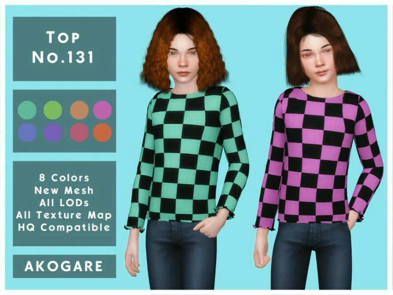 Akogare TOP NO.131 By _Akogare_ 1 Akogare TOP NO.131 By _Akogare_ Sims 4 CC