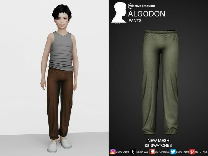 Algodon (Pants) 1 Algodon (Pants) Sims 4 CC