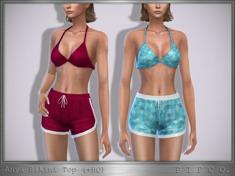 Anya Bikini TOP. By Pipco 1 Anya Bikini TOP. By Pipco Sims 4 CC