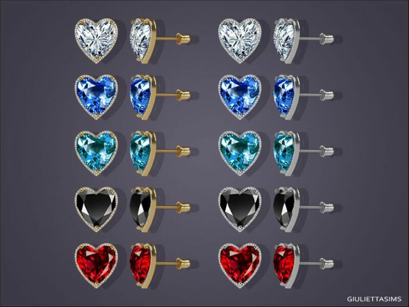 Arabella Halo Heart Earrings For Toddlers By Feyona 2 sims 4 cc arabella halo heart earrings for toddlers by feyona 2