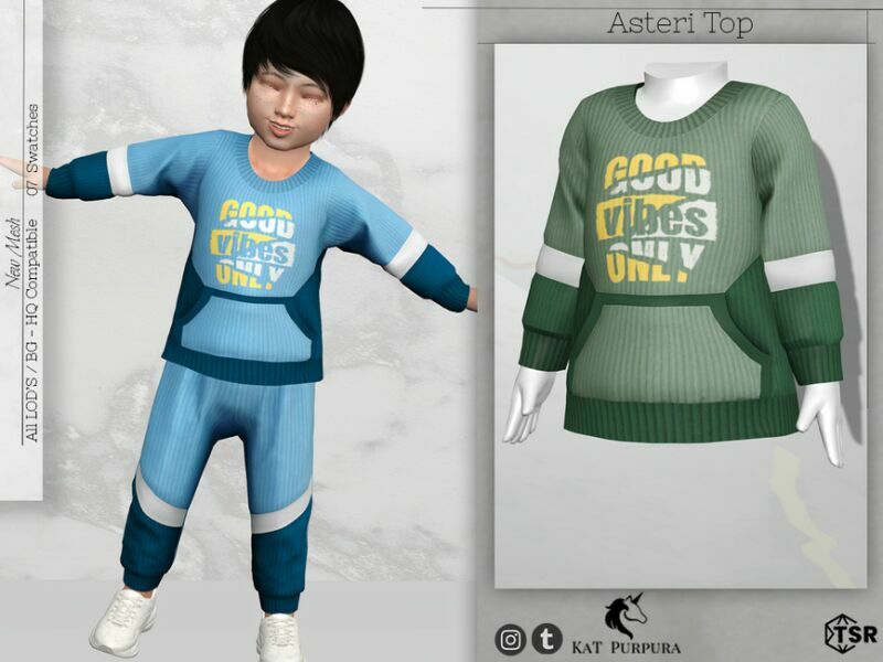 Asteri TOP By Katpurpura 1 Asteri TOP By Katpurpura Sims 4 CC