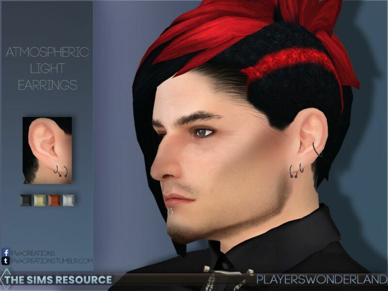 Atmospheric Light Earrings By Playerswonderland 1 Atmospheric Light Earrings By Playerswonderland Sims 4 CC