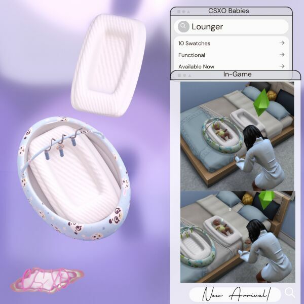 Baby Lounger 🍼 2 sims 4 cc baby lounger 🍼 2
