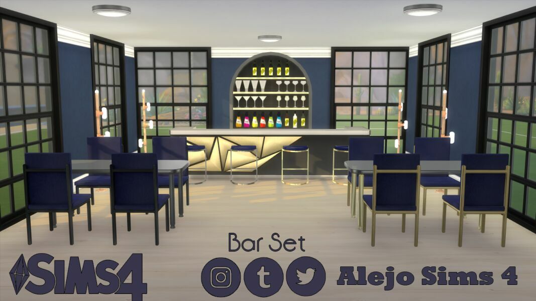 BAR SET 1 BAR SET Sims 4 CC