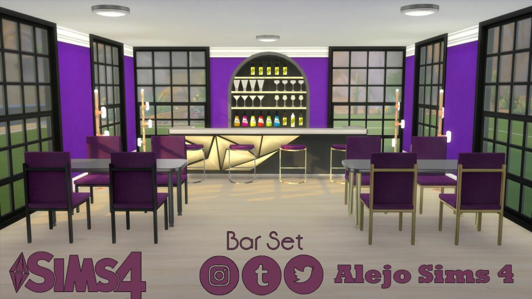 BAR SET 4 sims 4 cc bar set 3