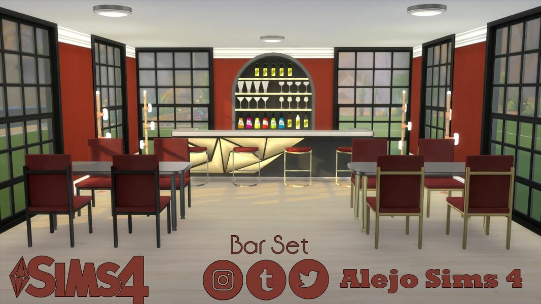 BAR SET 3 sims 4 cc bar set 4