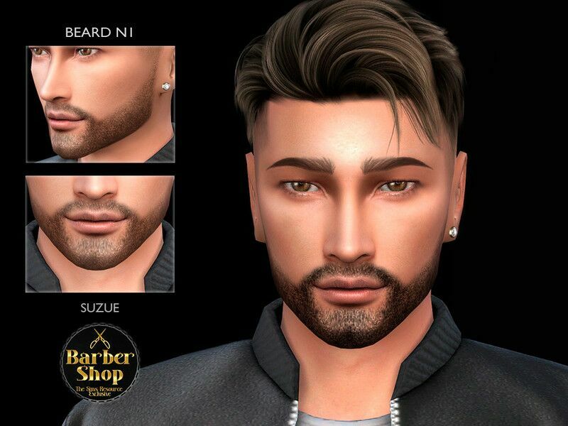 Barber Shop Beard N1 By Suzue 1 Barber Shop Beard N1 By Suzue Sims 4 CC