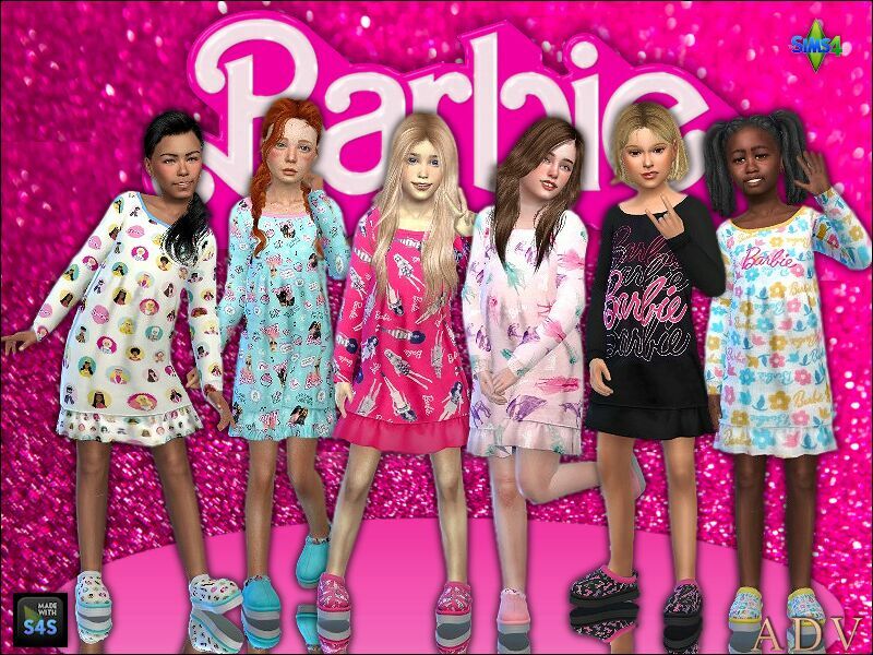 Barbie Sleepwear For Girls 1 Barbie Sleepwear For Girls Sims 4 CC