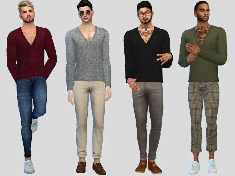 Basic V-Neck Longsleeve By Mclaynesims 1 Basic V-Neck Longsleeve By Mclaynesims Sims 4 CC