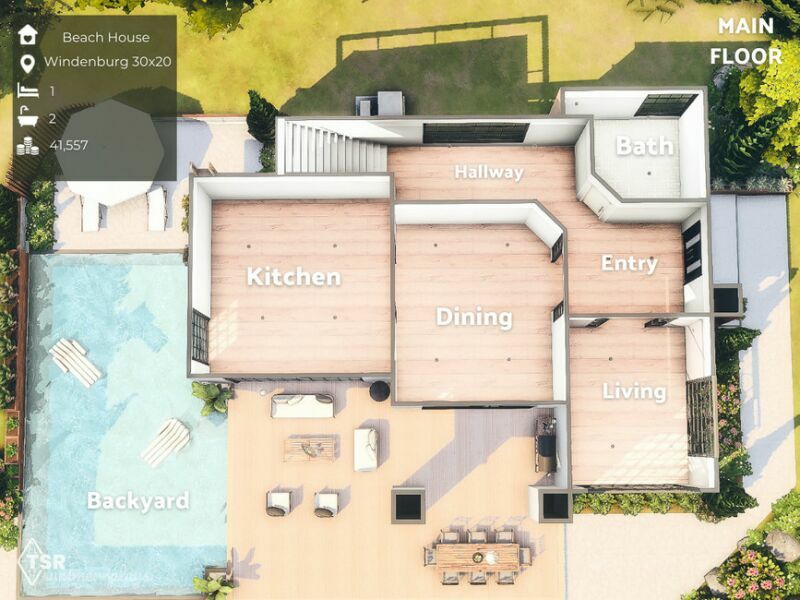 Beach House | TSR CC Only 2 sims 4 cc beach house tsr cc only 7
