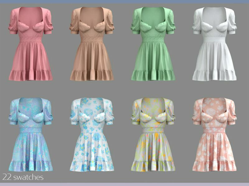 Belaloallure_Serenity Dress (Patreon) By Belal1997 2 sims 4 cc belaloallure serenity dress patreon by belal1997 2