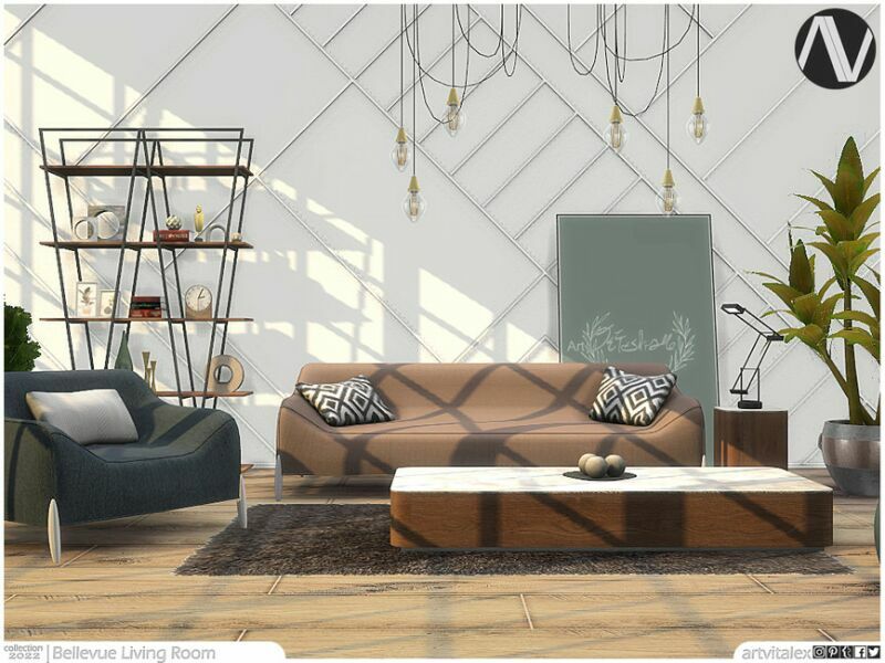 Bellevue Living Room By Artvitalex 1 Bellevue Living Room By Artvitalex Sims 4 CC