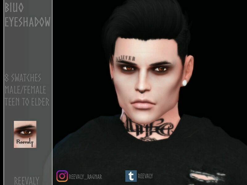 Biuo Eyeshadow By Reevaly 1 Biuo Eyeshadow By Reevaly Sims 4 CC