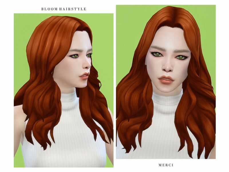 Bloom Hairstyle By '-Merci- 1 Bloom Hairstyle By ‘-Merci- Sims 4 CC