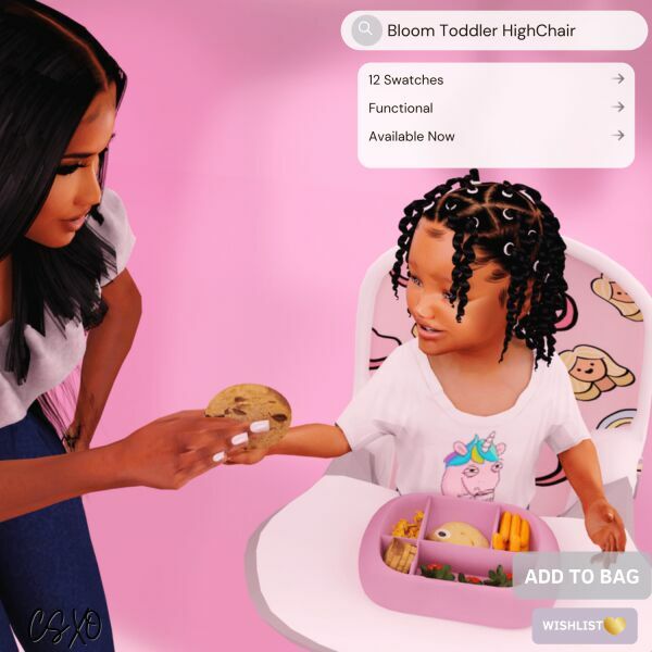 Bloom Toddler Highchair 2 sims 4 cc bloom toddler highchair 3