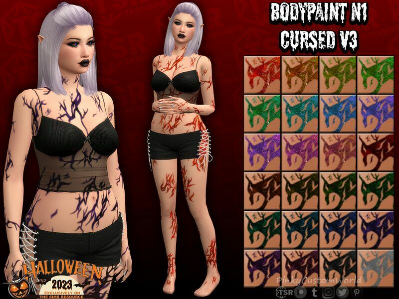 Bodypaint N1 – Cursed V3 By Pinkycustomworld 1 Bodypaint N1 – Cursed V3 By Pinkycustomworld Sims 4 CC