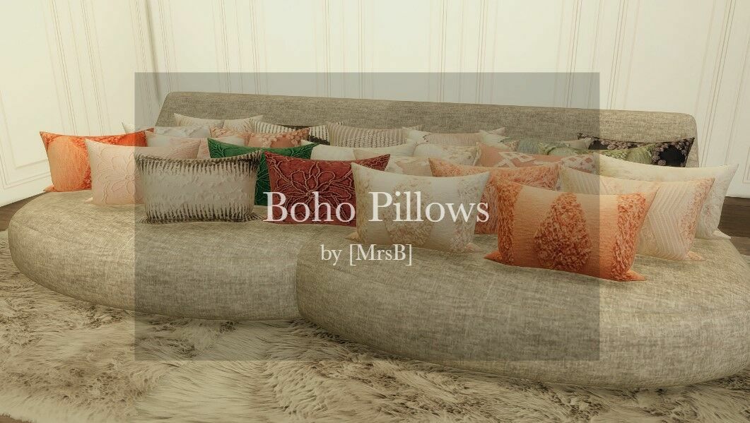 Boho Pillows |CC By Mrsbarbiex3 1 Boho Pillows |CC By Mrsbarbiex3 Sims 4 CC