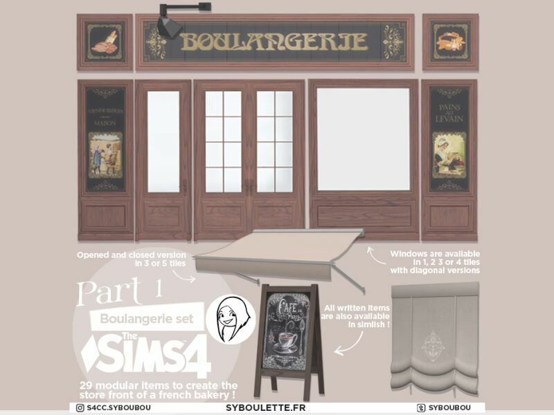 Boulangerie Part 1 By Syboulette 1 Boulangerie Part 1 By Syboulette Sims 4 CC