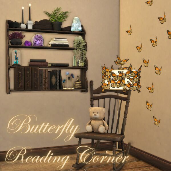 Butterfly Reading Corner By Lapanemona 1 Butterfly Reading Corner By Lapanemona Sims 4 CC