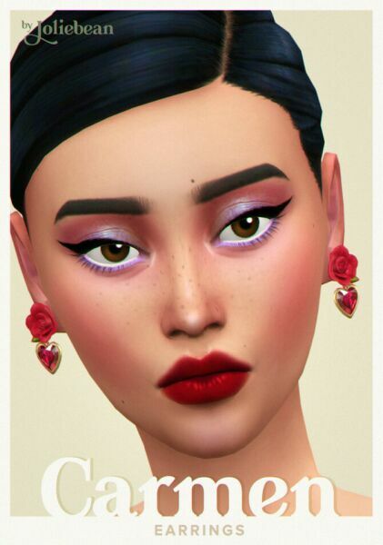 Carmen Earrings By Joliebean 1 Carmen Earrings By Joliebean Sims 4 CC
