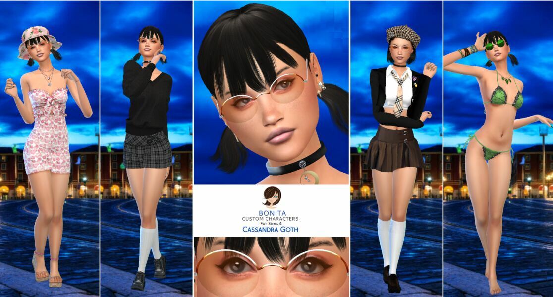 Cassandra Goth By Bonita 1 Cassandra Goth By Bonita Sims 4 CC